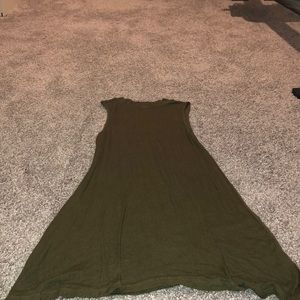 Green T-shirt dress